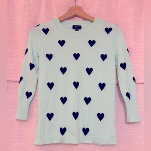 Jcrew 100% Cashmere Heart Sweater (size XXS)